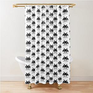 Press to play Space Invaders Shower Curtain