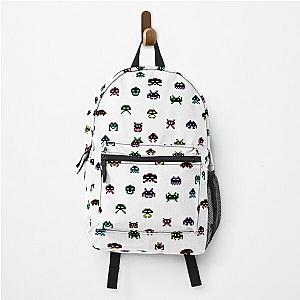 Space Invasion Collection in Black Color Outline Backpack