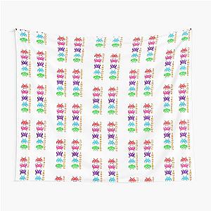 Space Invaders Vertical with Color Tapestry
