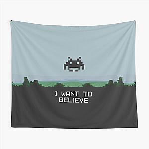 Space Invaders I Want to Believe Tapestry