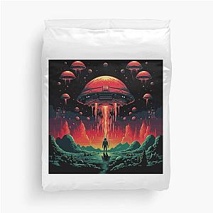 Pixel Art Space Invaders Duvet Cover