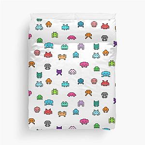Space Invaders Collection in Color Duvet Cover