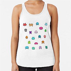 Space Invaders Collection In Color Racerback Tank Top