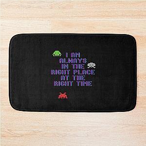 I am in the right place at the right time Space Invaders Bath Mat