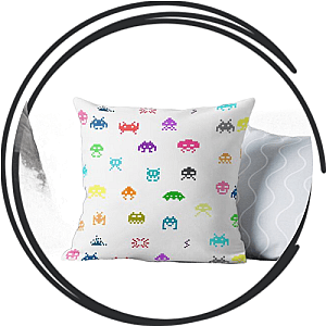 Space Invaders Pillows Cover