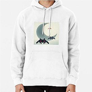 Space Invaders and Moon Pullover Hoodie