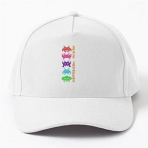 Space Invaders Vertical with Color Baseball Cap