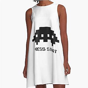 Start to Play Space Invaders Mothership A Line Dress