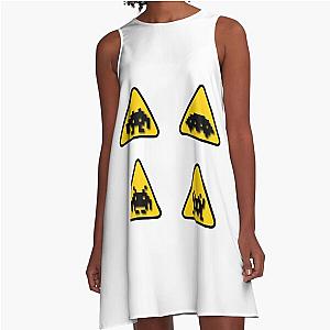 Space invaders sign shadow version A-Line Dress