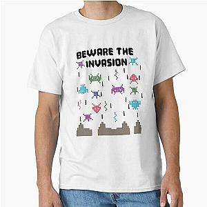 Pixel Alien Invasion Retro Space Invaders Gamer Art Classic T Shirt