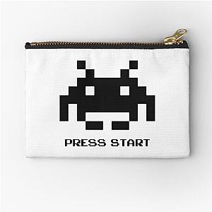 Press Start to play Space Invaders Zipper Pouch