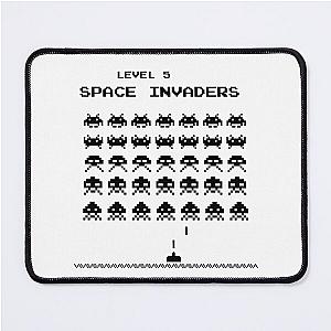 Space Invaders Game Black Mouse Pad