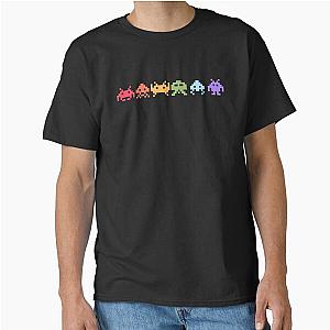 Space Invaders Pixel Art Rainbow Aliens Classic T-Shirt