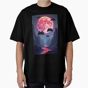 Space Invaders Moon Oversized T-Shirt