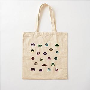 Space Invaders Collection in Black Cotton Tote Bag