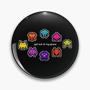 Space Invaders Meme Pixel Art Pin