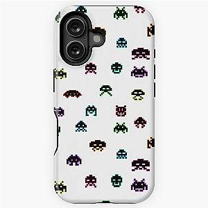 Space Invaders Collection in Black Color Outline iPhone Case