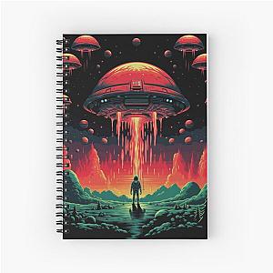 Pixel Art Space Invaders Spiral Notebook