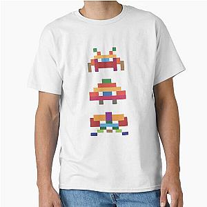 Retro Space Invaders Alien Fleet Vibrant Pixel Art Classic T-Shirt