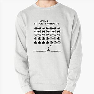 Space Invaders Black Pullover Sweatshirt