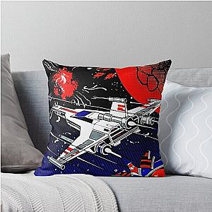 Vintage Space Invaders Throw Pillow