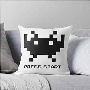 Press to play Space Invaders II Throw Pillow