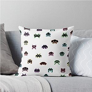 Space Invaders Collection in Black Thorw Pillow