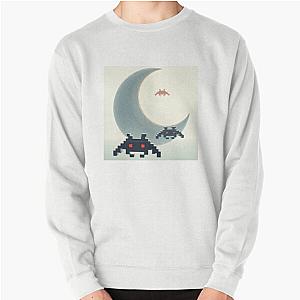 Space Invaders and Moon Pullover Sweatshirt