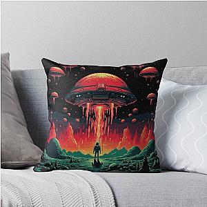 Pixel Art Space Invaders Throw Pillow