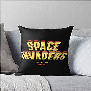 Space Invaders but for people Throw Pillow