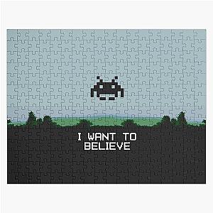 Space Invaders I Want to Believe Jigsaw Puzzle