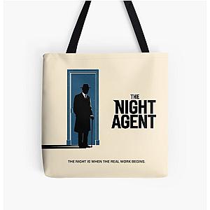 The Night Agent - Night is when the real work begins. All Over Print Tote Bag