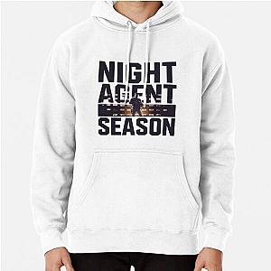 Night Agent Season Silhouette Design Pullover Hoodie