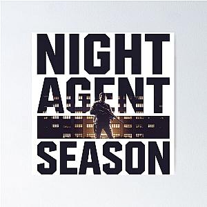 Night Agent Season Bold Silhouette Design Poster