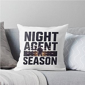 Night Agent Season Silhouette Throw Pillow