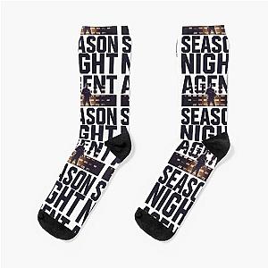 Night Agent Season Silhouette Design Socks