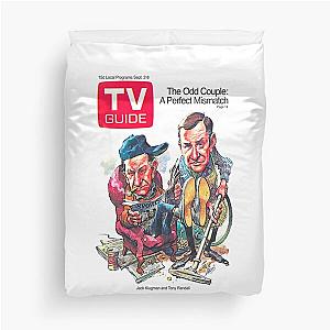 The Odd Couple T-Shirt 1972 TV Guide cover by The Pop Culture Shop Duvet Cover