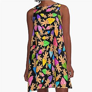 Treasure Troll Pile - collage of Trolls A Line Dress