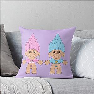 90s Trolls Throw Pillow