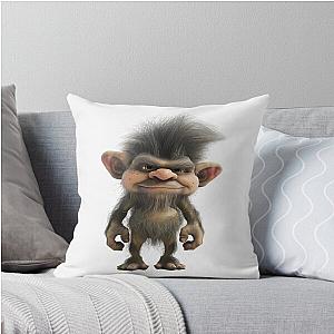 Angry Troll Goblin Gnome Fantasy Throw Pillow