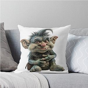Troll Doll, Goblin, Gnome, Fantasy Throw Pillow