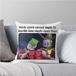 Velvet and Veneer Trolls Throw Pillow