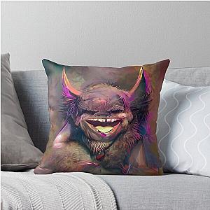 Creepy Troll Trolls Throw Pillow