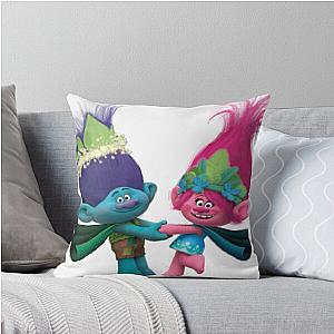 Poppy and Branch Trolls Throw Pillow