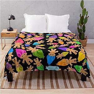 Treasure Troll - Collage of Trolls Throw Blanket