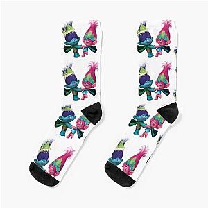 Poppy and Branch Trolls Socks