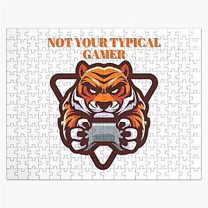 Not Your Typical Gamer Tiger Design Jigsaw Puzzle