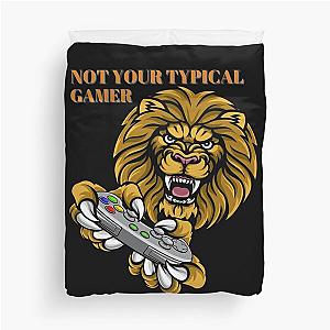 Not Your Typical Gamer Lion Duvet Cover