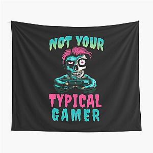 Not Your Typical Gamer Zombie Design Tapestry