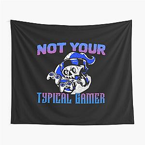Not Your Typical Gamer Skeleton Design Tapestry